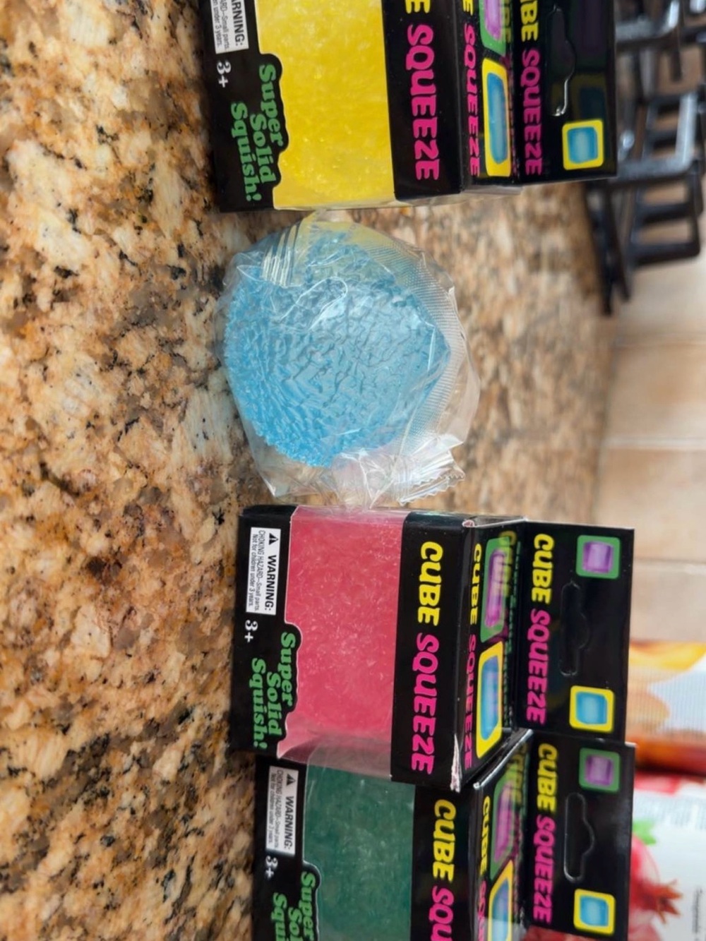 Squeeze Cube Squeeze Party Favors - Blue Pink Green
